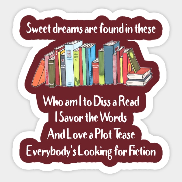 I Savor the Words and Love a Plot Tease Sticker by numpdog